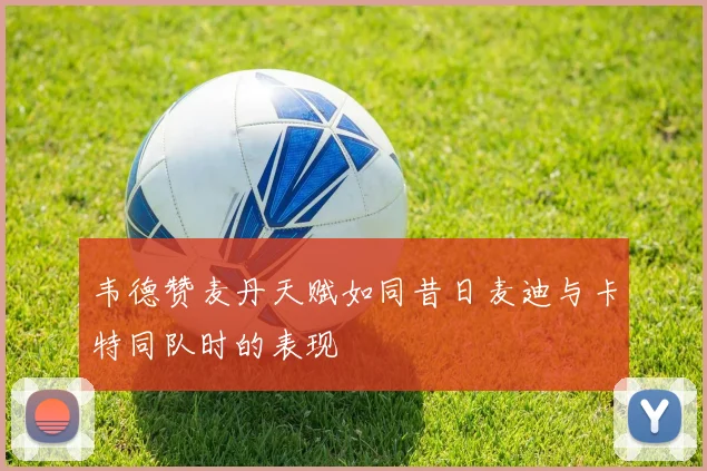 韦德赞麦丹天赋如同昔日麦迪与卡特同队时的表现